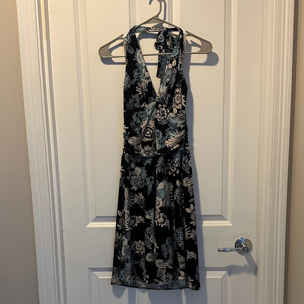Floral Halter Neck Dress